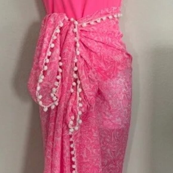 Lilly Pullitzer x Target See Ya Later Pom Pom Scarf - Picture 2 of 9